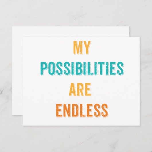 私の可能性は無限の肯定はがき ポストカード (正面/裏面)