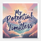 私の可能性は無限の肯定前向きだ スクエアシール (正面)