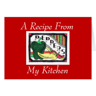 私の台所からのレシピ。Notecard