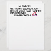 私の台所用引き出しゲーム レターヘッド (正面/裏面)