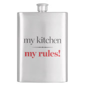 私の台所、私の規則 フラスク (正面)