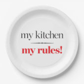 私の台所、私の規則 ペーパープレート (正面)