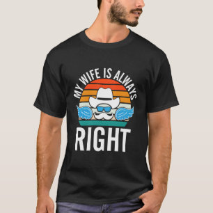私の右の夫ミスターのユーモアことわざミーム Tシャツ
