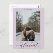 私の司会の紫の写真にモダンなる ポストカード (正面/裏面)