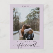 私の司会の紫の写真にモダンなる ポストカード (正面)