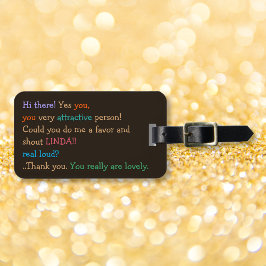 私の名おもしろい前を叫ぶユーモアカスタム旅行荷物 ラゲッジタグ