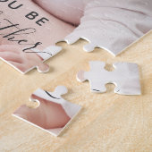 私の名付け親になってくれますか クラシックな写真付きギフト ジグソーパズル (側面)