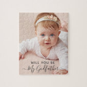 私の名付け親になってくれますか クラシックな写真付きギフト ジグソーパズル (縦)