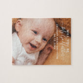 私の名付け親になってくれますか クラシックな写真付きギフト ジグソーパズル (横)