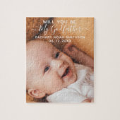 私の名付け親になってくれますか クラシックな写真付きギフト ジグソーパズル (縦)