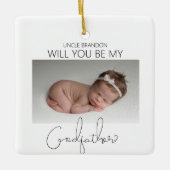 私の名付け親になってくれますか？ クリスマスツリー セラミックオーナメント (正面)