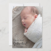 私の名付け親になってくれますか？写真付きフル招待状 招待状 (正面)