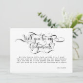 私の名付け親になってくれますか？ 提案カード 招待状 (スタンド正面)