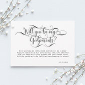 私の名付け親になってくれますか？ 提案カード 招待状