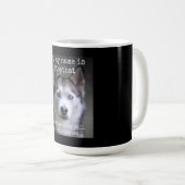 私の名前はそのストップハイパーおもしろいシベリアのハスキー コーヒーマグカップ (正面右)