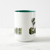 私の名前はゴルフ、仲間はクラブだ。 マグカップ (中央)