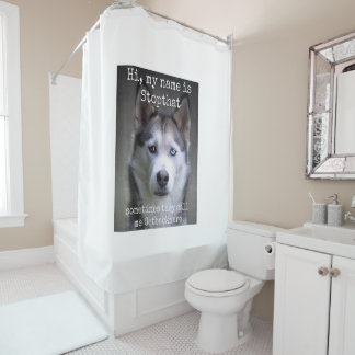 私の名前はシベリアおもしろい強盗 シャワーカーテン