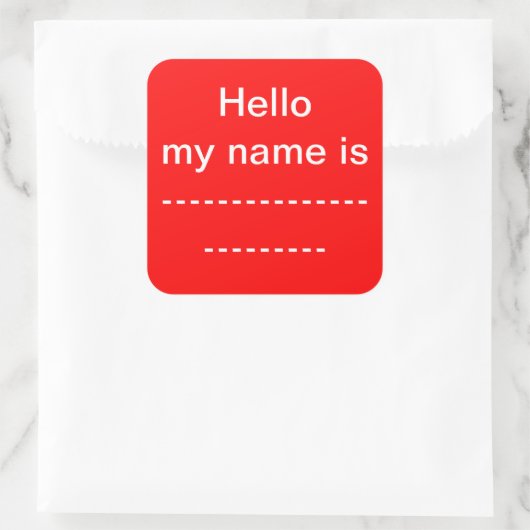 私の名前はステッカー スクエアシール (バッグ)