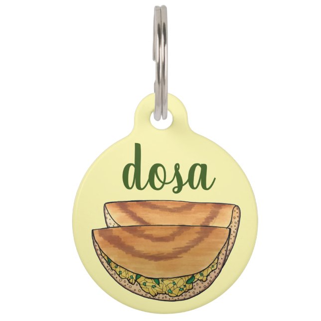 私の名前はドササササウスインディアンフードキュイジーヌグルメ ペット　ネームタグ (正面)