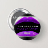 私の名前はメークアップアーティスト用です 缶バッジ (正面&裏面)
