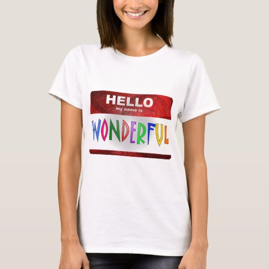 私の名前はワンダフルです Tシャツ (正面)