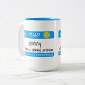 私の名前は私がDinking問題| Pickleballを有する|です ツートーンマグカップ (正面左)