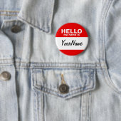 私の名前は空白のカスタムNametag Red 缶バッジ (インサイチュ)