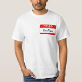 私の名前は空白のカスタムTシャツ赤 Tシャツ (正面)