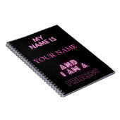 私の名前は「あなたの名前」で、私はプリンセス ノートブック (右側)