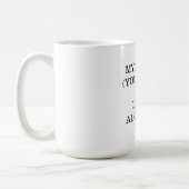私の名前は…そして私はアルコール中毒者です コーヒーマグカップ (左)