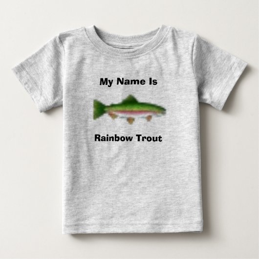 私の名前は、ニジマスあります ベビーTシャツ (正面)