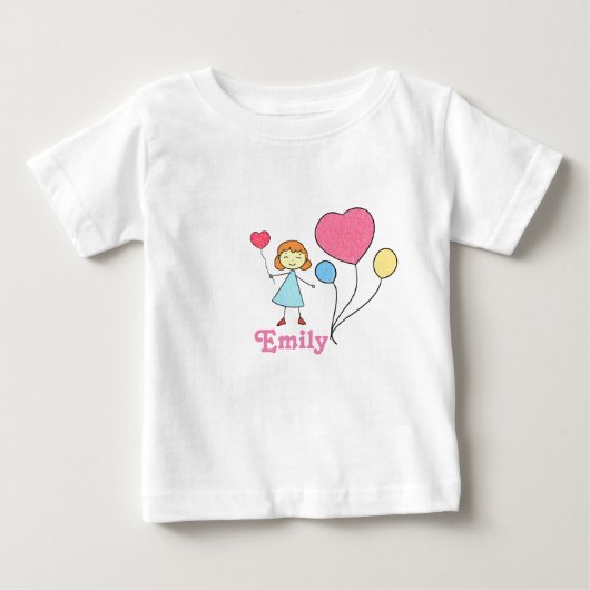 私の名前は... - 女の子用Tシャツ ベビーTシャツ (正面)