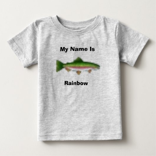 私の名前は、虹あります ベビーTシャツ (正面)