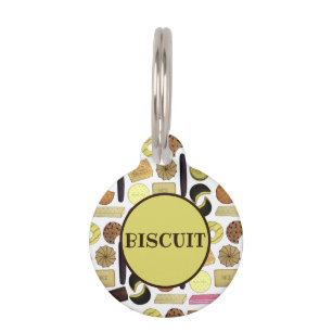 私の名前はBISCUIT UK イギリスのお菓子 ダイジェスティブ ペット　ネームタグ
