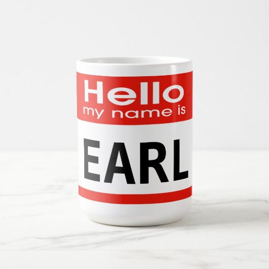 私の名前はEarl Personalize Mug コーヒーマグカップ (中央)