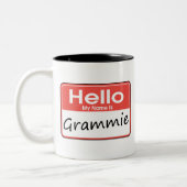 私の名前はGrammieです ツートーンマグカップ (左)