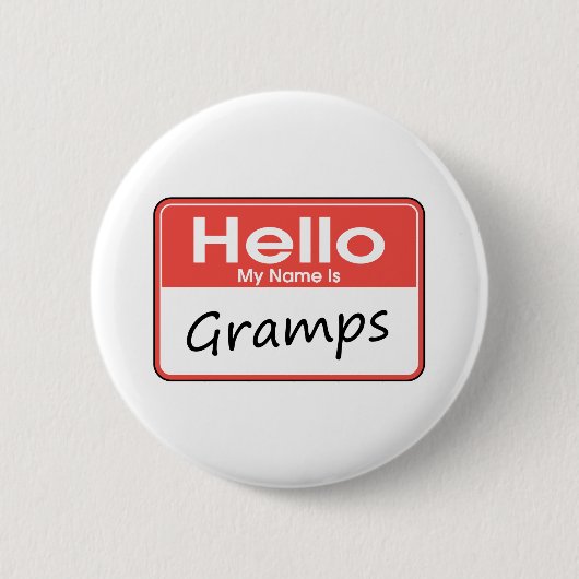 私の名前はGrampsです 缶バッジ (正面)