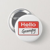 私の名前はGrampyです 缶バッジ (正面&裏面)