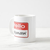 私の名前はMemawです コーヒーマグカップ (正面左)