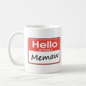 私の名前はMemawです コーヒーマグカップ (左)