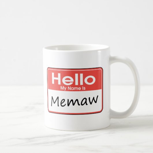私の名前はMemawです コーヒーマグカップ (右)