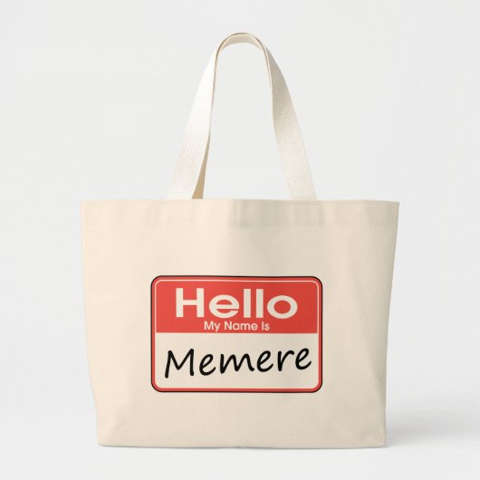 私の名前はMemereです ラージトートバッグ (正面)