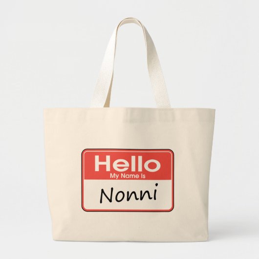 私の名前はNonniです ラージトートバッグ (正面)