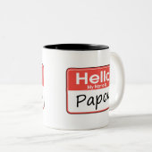 私の名前はPapouです ツートーンマグカップ (正面右)