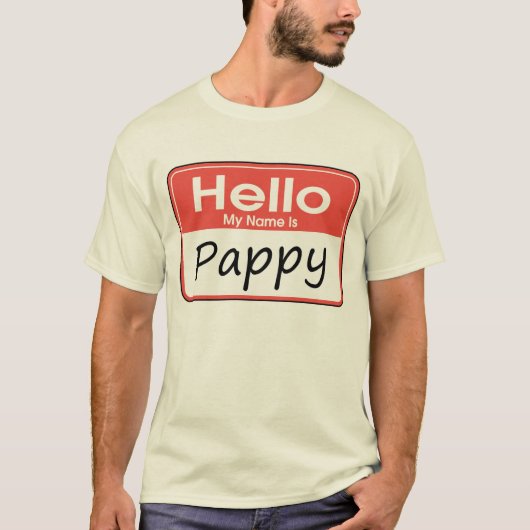 私の名前はPappyです Tシャツ (正面)