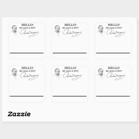 私の名前はRichard Wagnerの名前タグではない スクエアシール (シート)