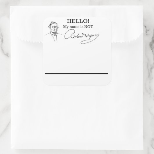 私の名前はRichard Wagnerの名前タグではない スクエアシール (バッグ)