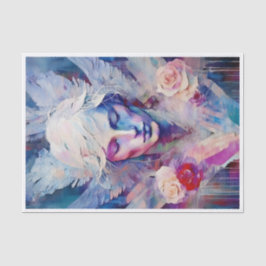 私の名前をささやく，ガーディアンエンジェル，紙コラージュ 薄葉紙