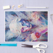 私の名前をささやく，ガーディアンエンジェル，紙コラージュ 薄葉紙 (クラフト)