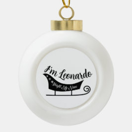 私の名前をスリー。 セラミックボールオーナメント